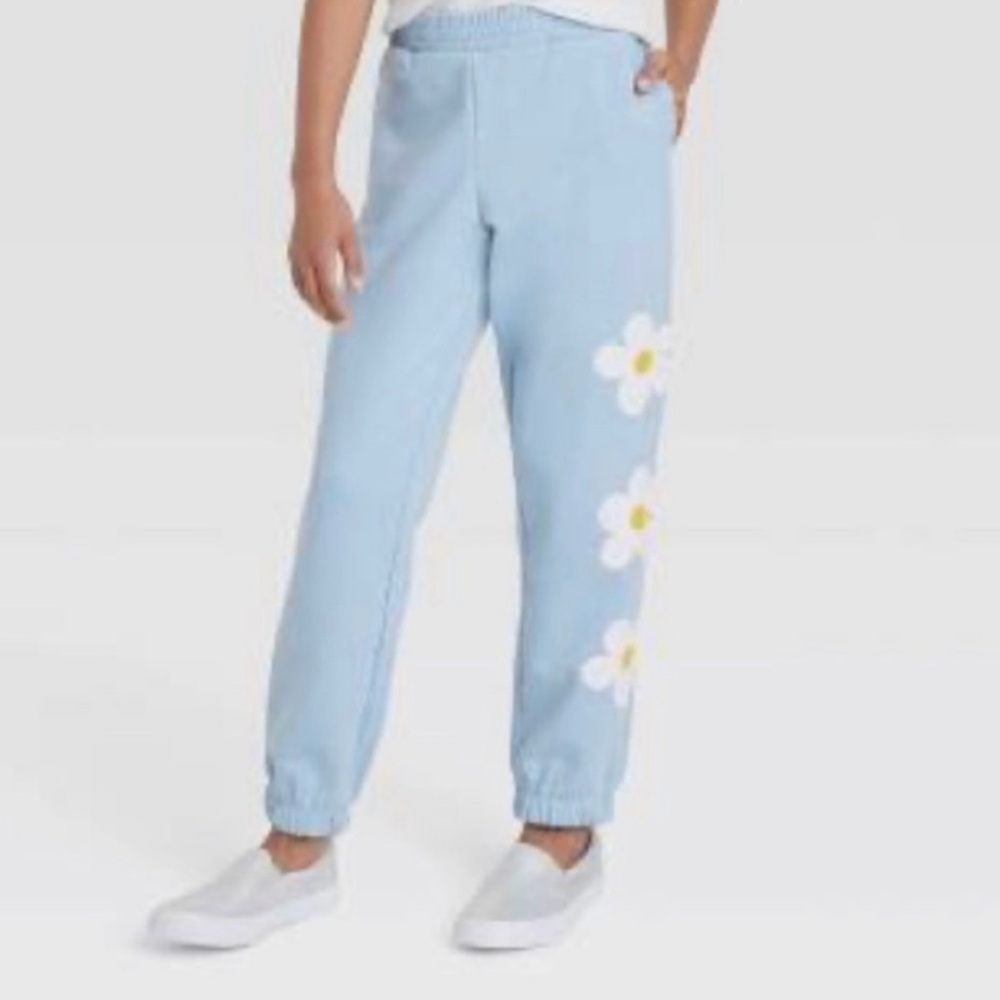 Daisy Art Class Light Blue Sweat Pants